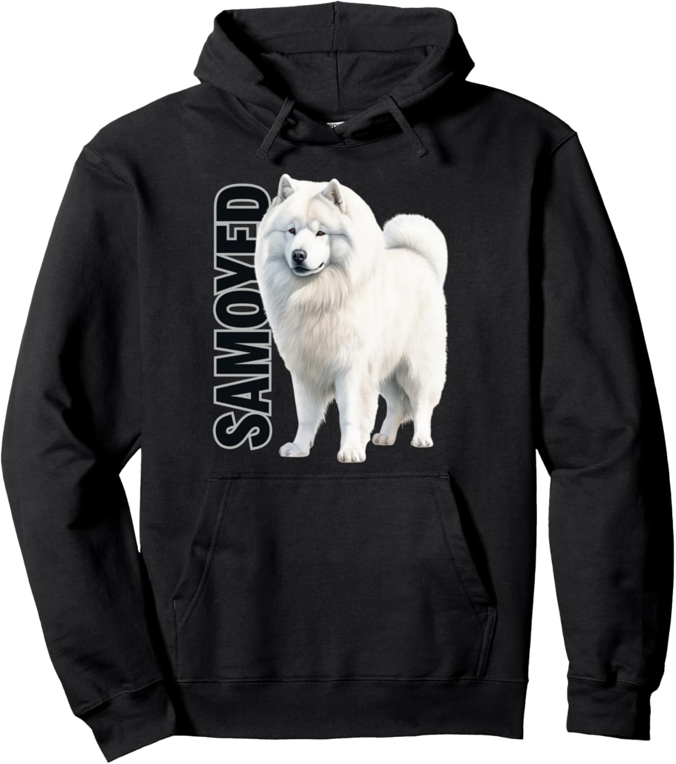 

Худи с рисунком самоеда в акварельном стиле Utopia Sport Samoyed Shop, черный
