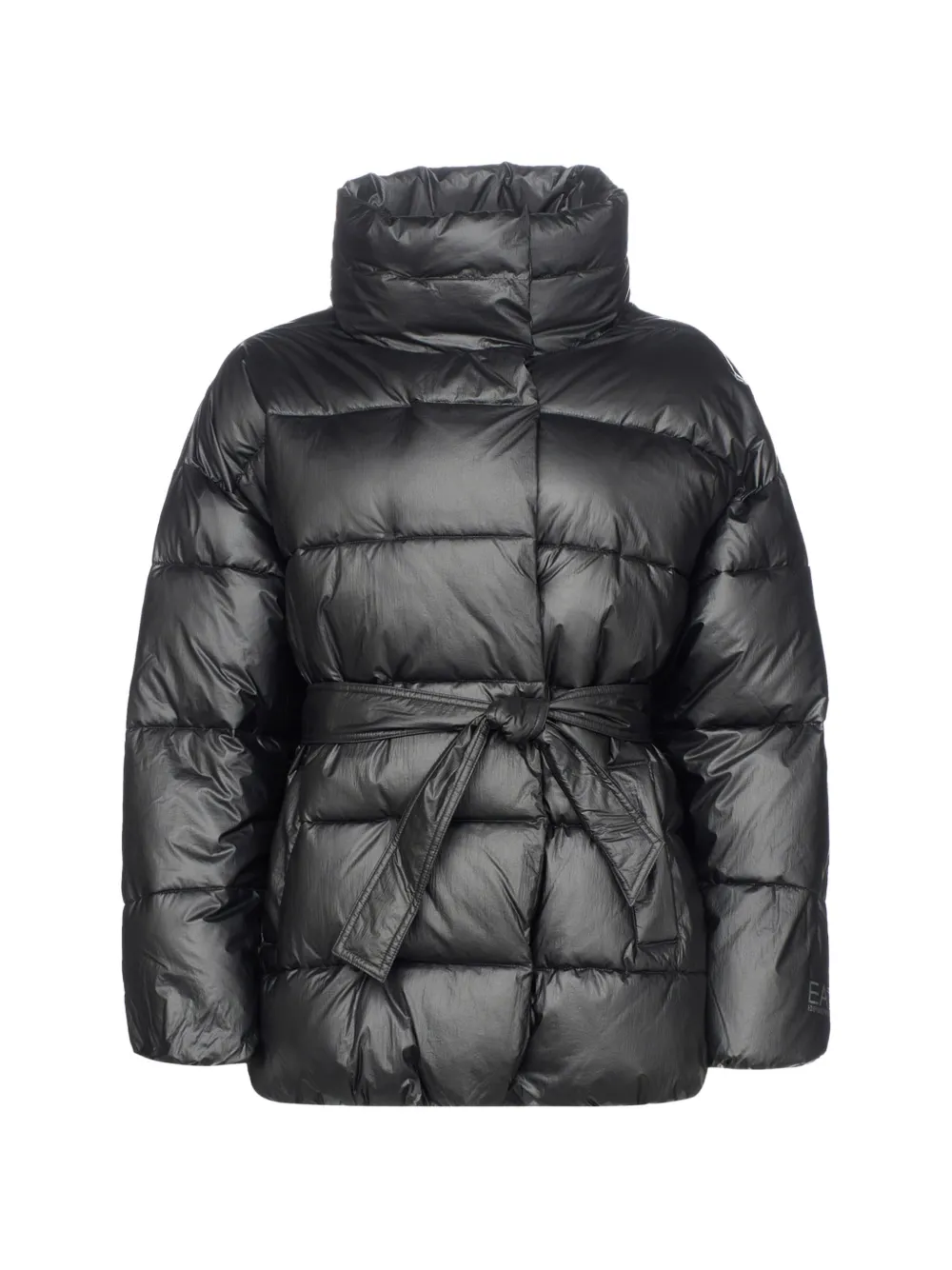 

Куртка с высоким воротником и поясом Ea7 Emporio Armani, серый