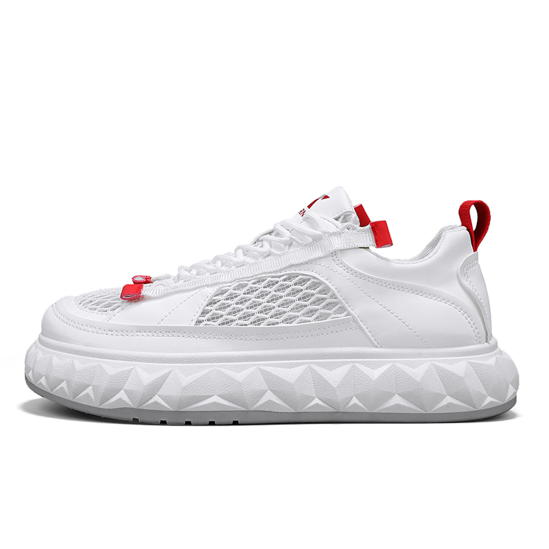

Wooden Rabbit Низкие скейтбордские кроссовки мужские бело-красные, цвет White Red