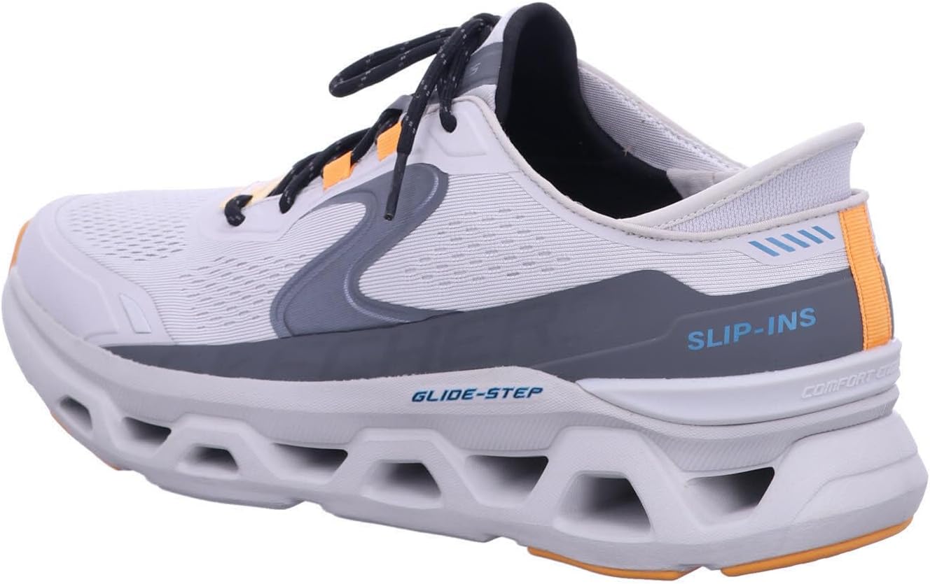 Мужские слипоны Skechers Hands Free: Go Walk Flex - обувь для плавного движения, серый/угольный — фото 3