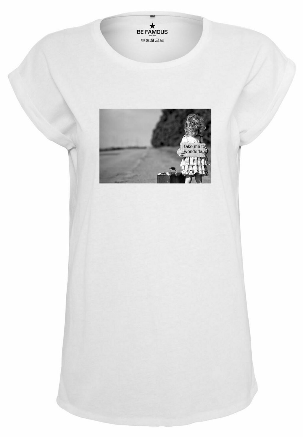

Футболка с принтом CLASSIC ROLL UP WONDERPHO Be Famous, цвет white