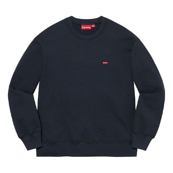 

Свитер small box crewneck box 'navy red' Supreme, синий