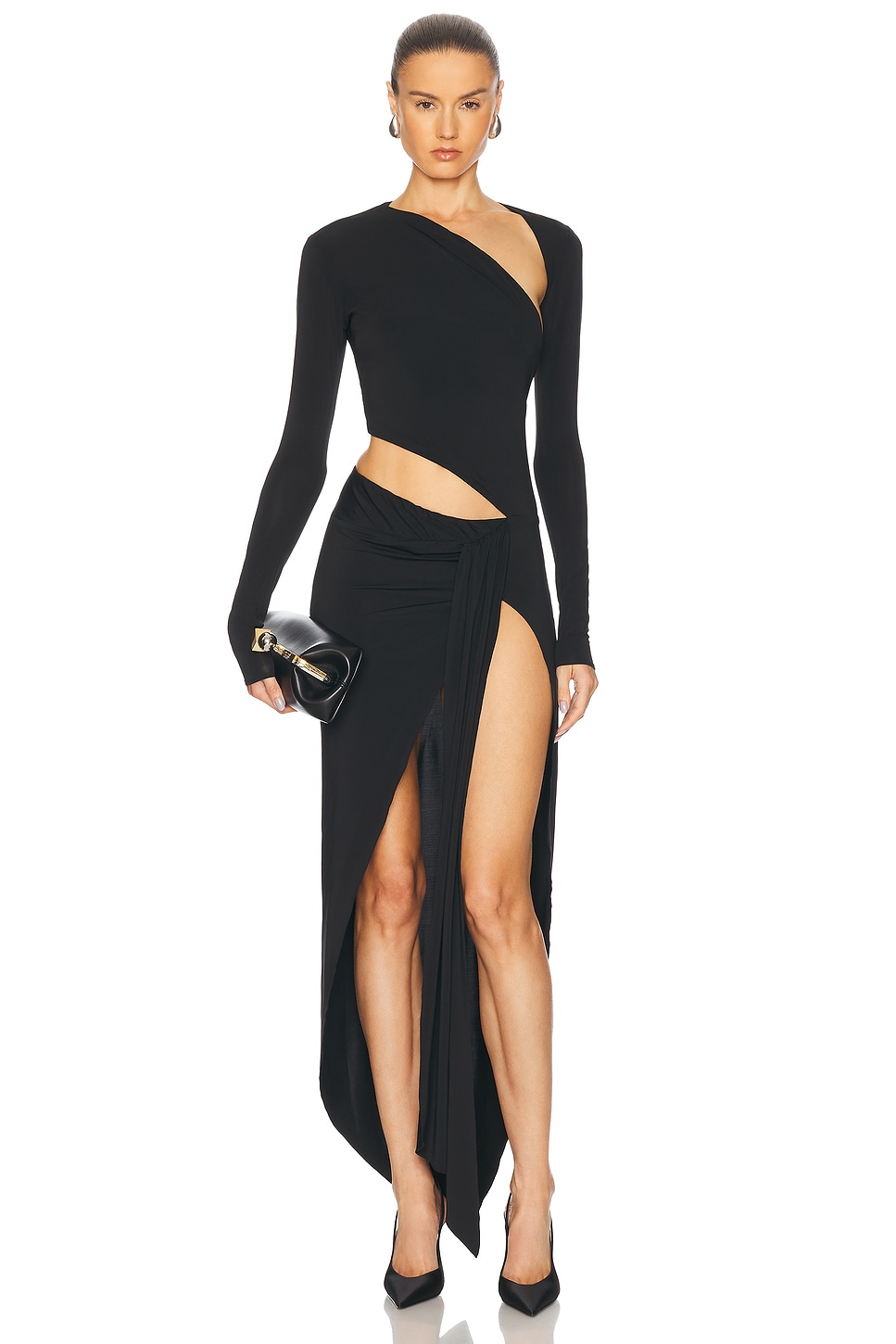 

Асимметричное макси-платье Alexandre Vauthier, Black
