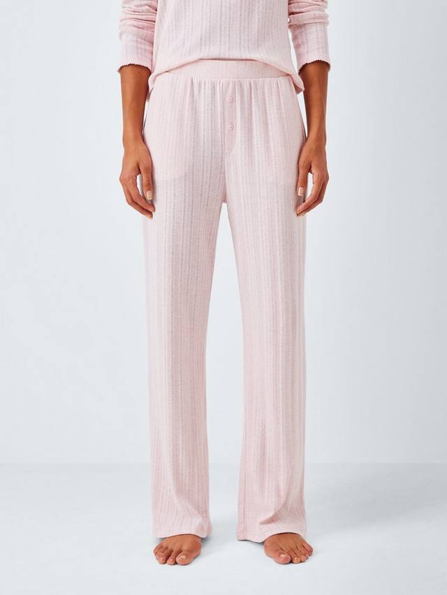 

Брюки для пижамы из ажурной вязки John Lewis, Delicacy Pink
