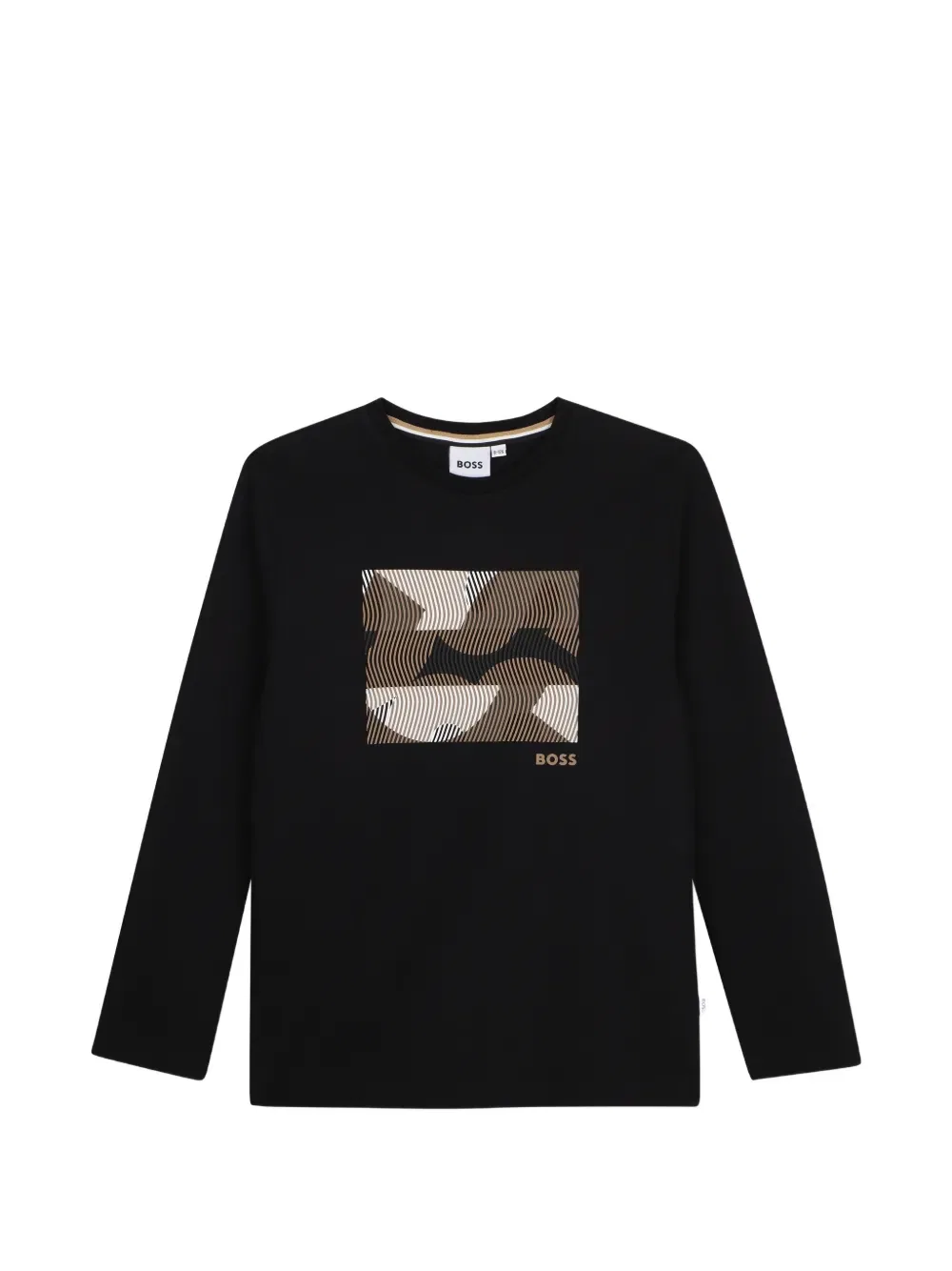 Футболка с длинным рукавом BOSS Kidswear, черный
