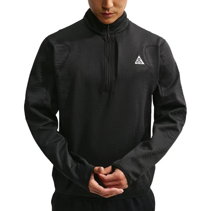 Мужская футболка с воротником-стойкой Nike, Black