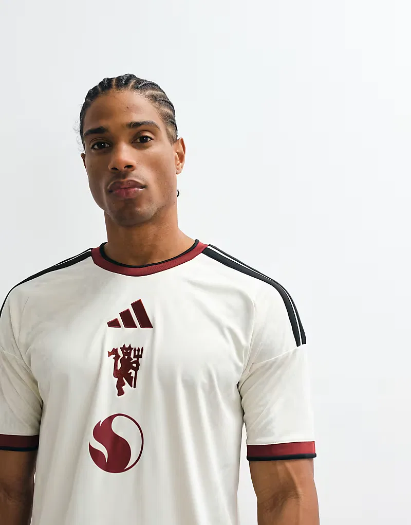 Футболка Adidas Football "Манчестер Юнайтед" сезона 26/27, третья, белая — фото 2