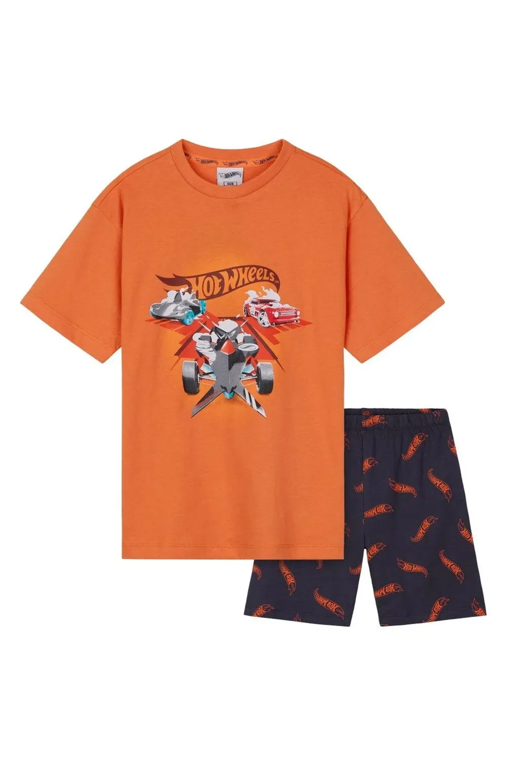 Пижамный комплект с коротким рукавом Hot Wheels, Orange