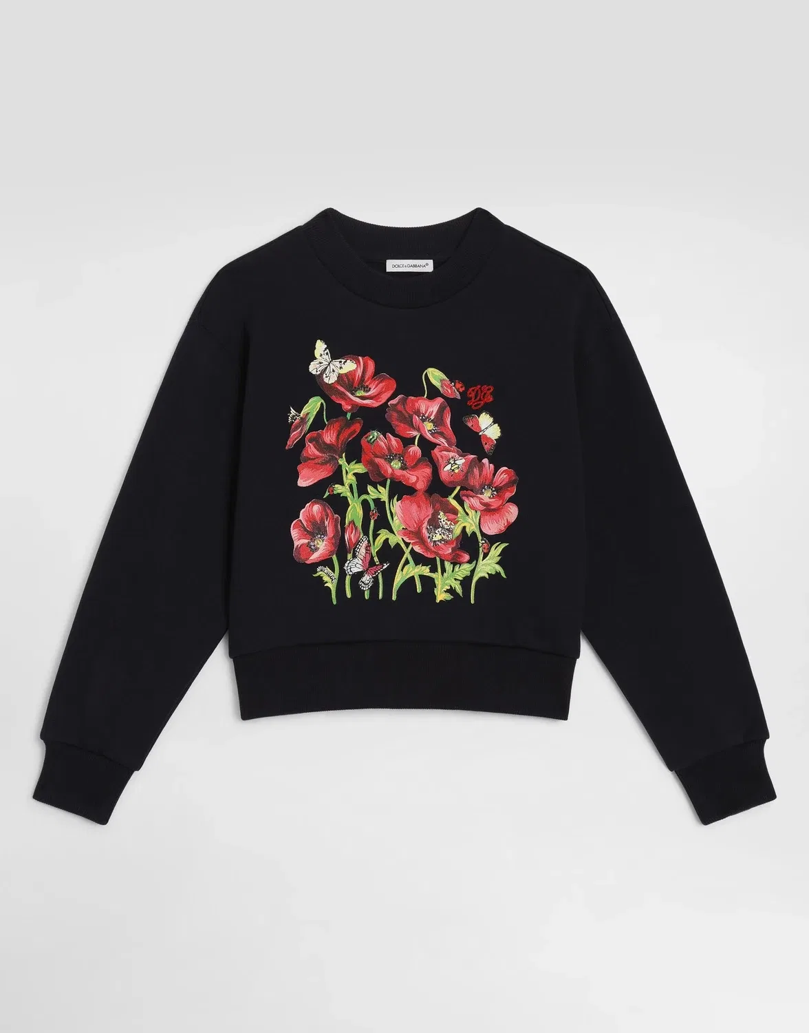 Хлопковая толстовка Dolce&Gabbana, черный