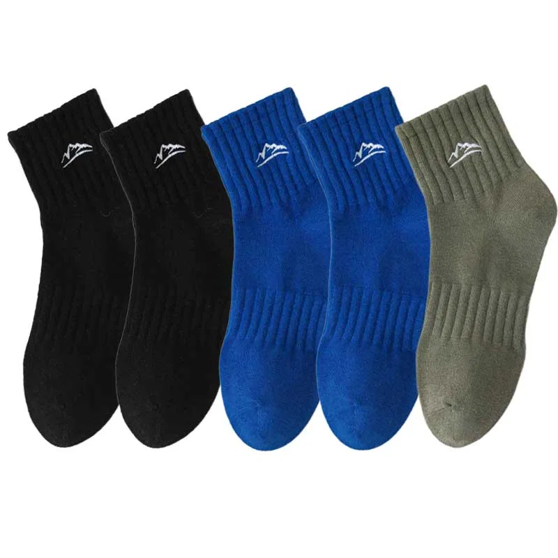 Детские носки до середины икры, 5 пар, Black 2 Klein Blue 2 Army Green, MIIOW