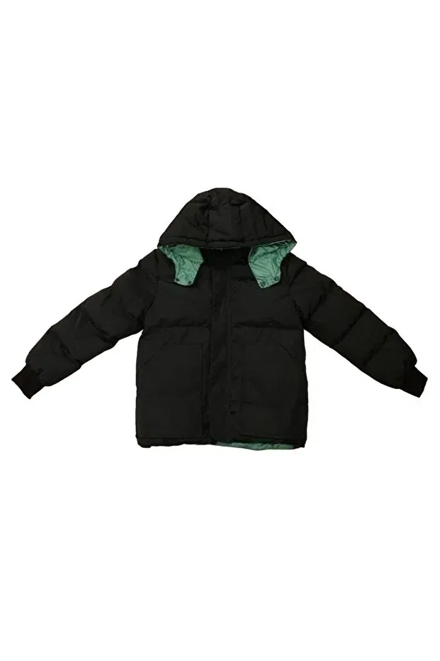 Детское пальто с капюшоном Rg, Black