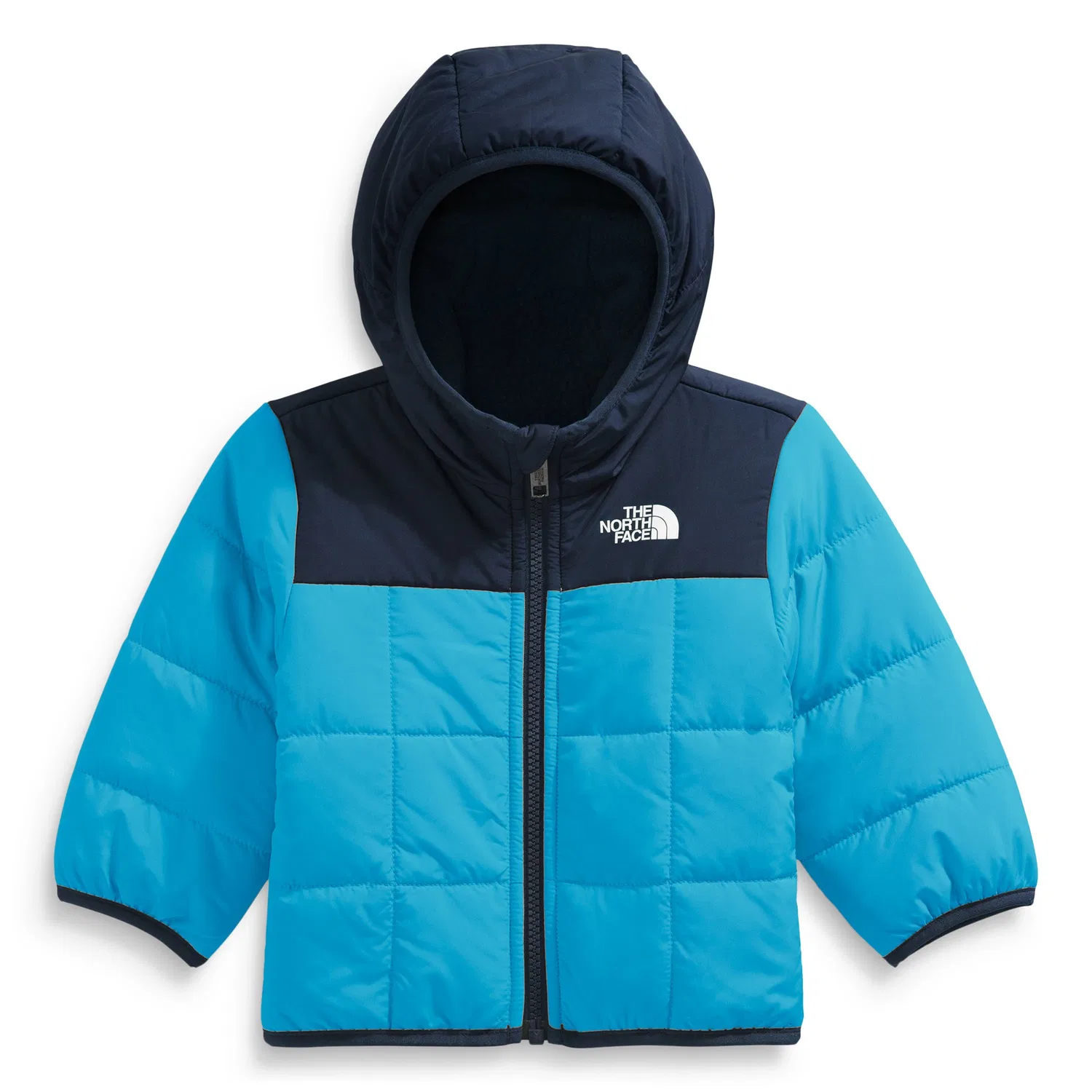 Куртка детская утепленная с капюшоном на молнии двусторонняя Shasta The North Face, Meridian Blue/Summit Navy