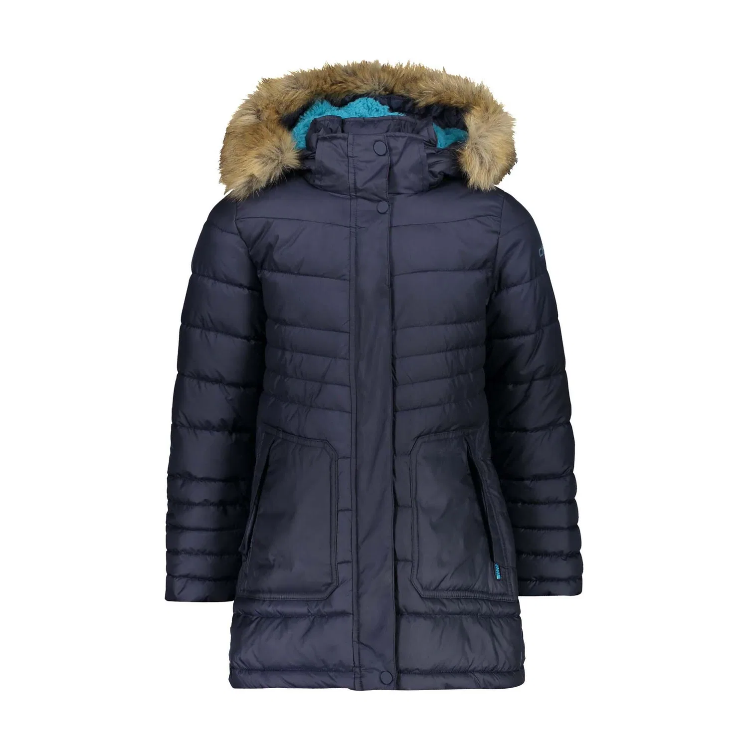 Детская парка для девочек с капюшоном Girl Parka Snaps Hood Cmp, Dunkelblau