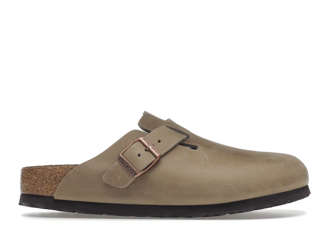Детские клоги Boston Soft Footbed с масляной кожи Birkenstock, Tobacco Brown