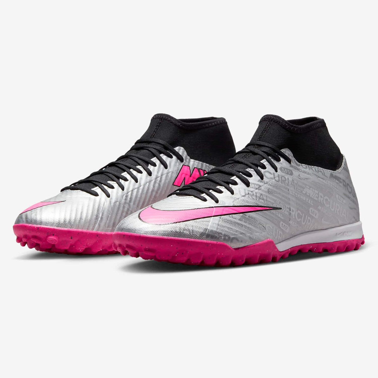 Бутсы Nike Zoom Mercurial Superfly 9 Academy XXV TF Turf Soccer, серебристый/мультиколор — фото 2