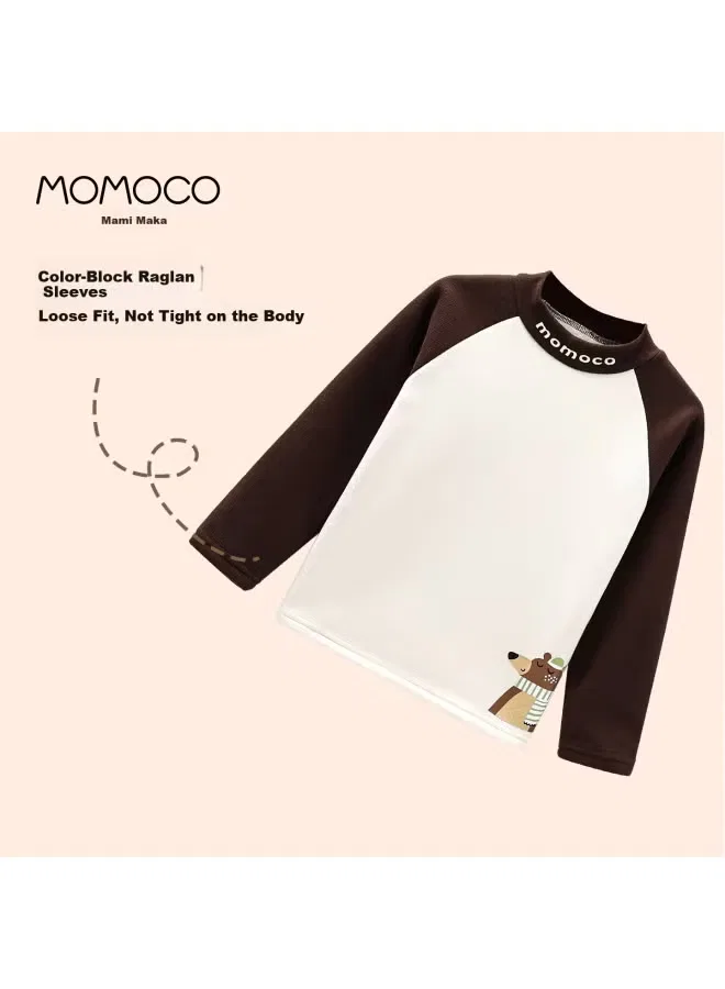 Лонгслив с принтом для мальчиков Momoco, абрикосовый