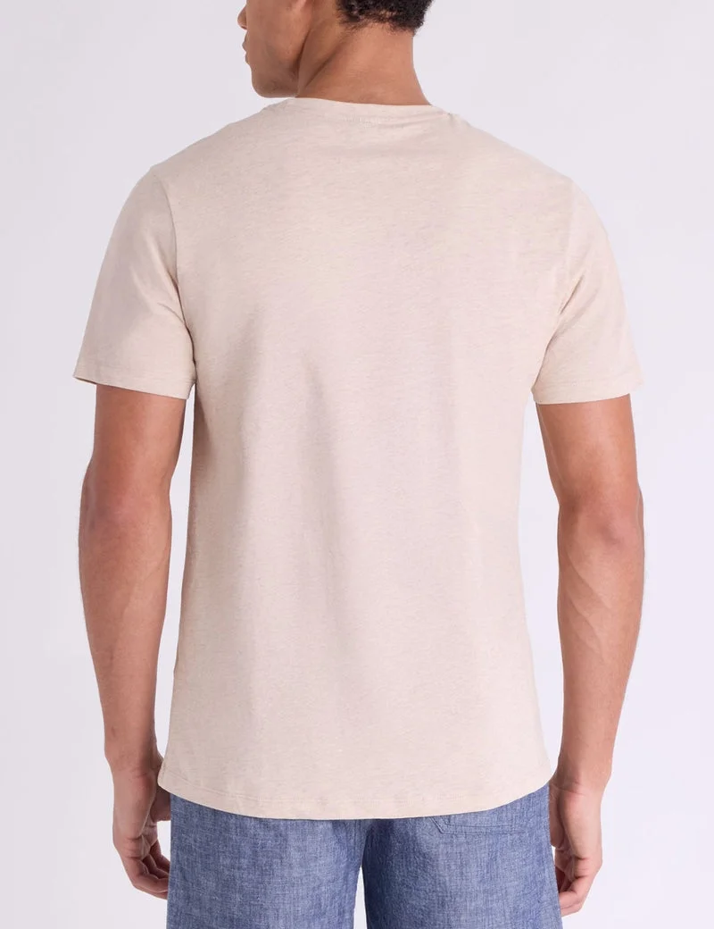 Футболка U.S. Polo Assn Solid Crew Neck, бежевый — фото 2