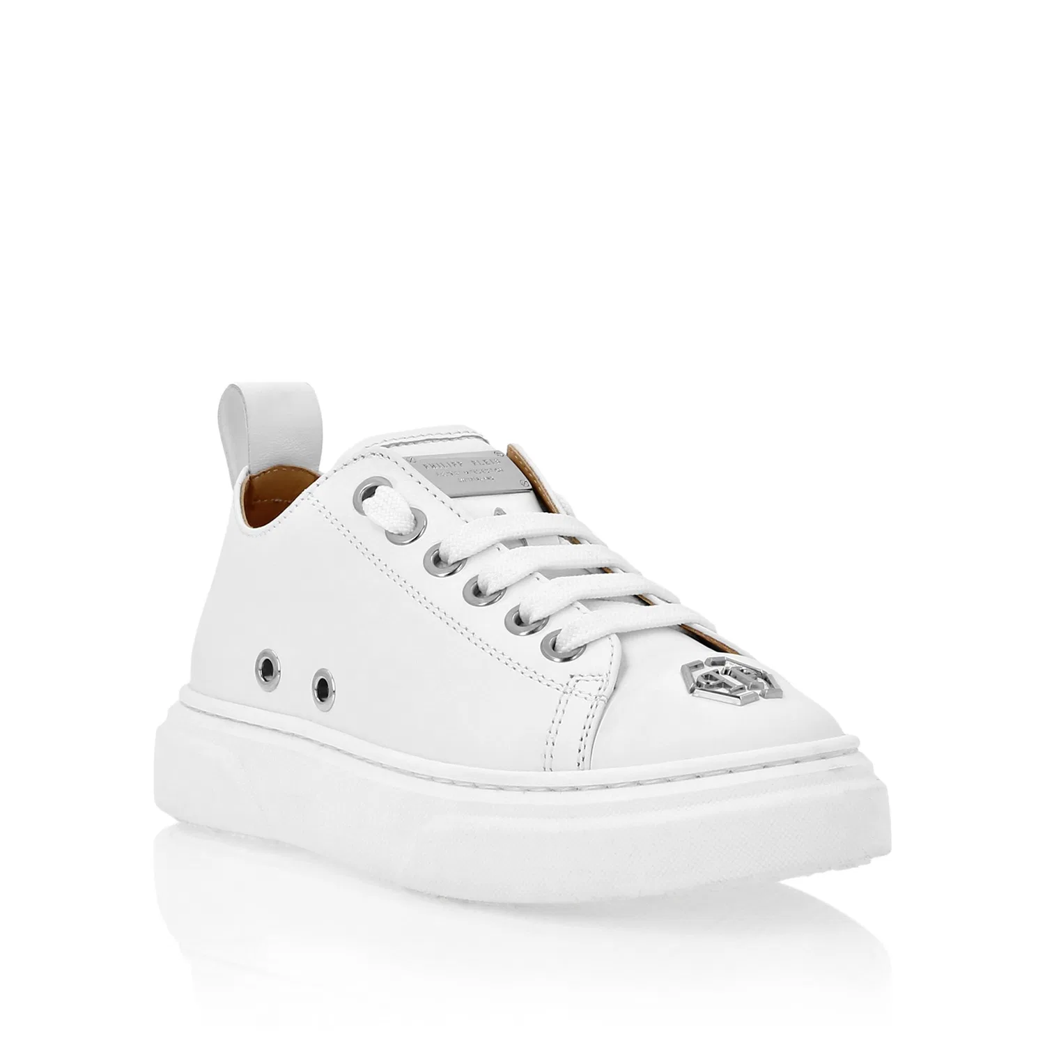 Детские кроссовки на низком профиле Megastar Philipp Plein, White