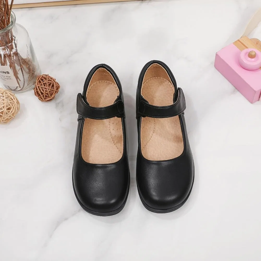 Детские туфли Мэри Джейн для девочек Classic Mary Jane Flats JGKDTX, Matte Black — фото 4