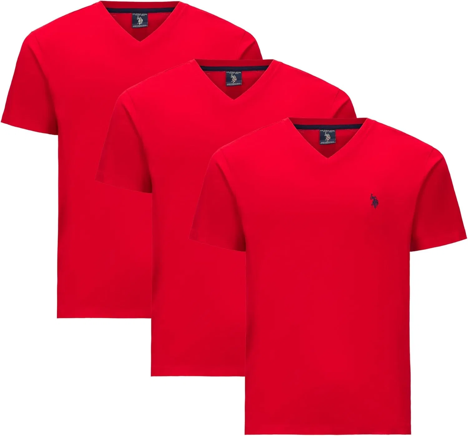 Мужская футболка с v-образным вырезом U.S. Polo Assn., Engine Red (3-pack)