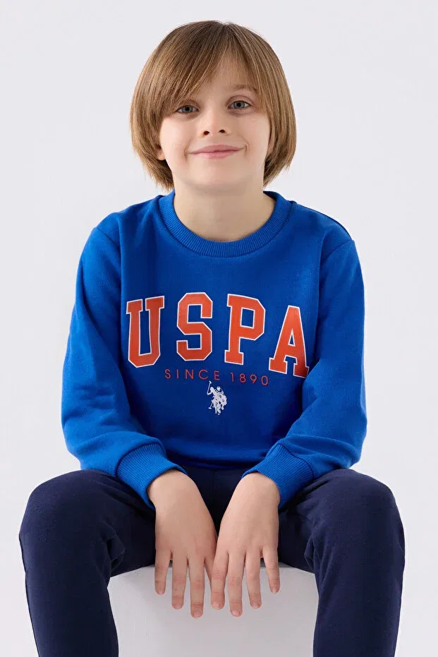 Детский спортивный комплект для мальчиков из хлопка U.S. Polo Assn., Light Blue — фото 2