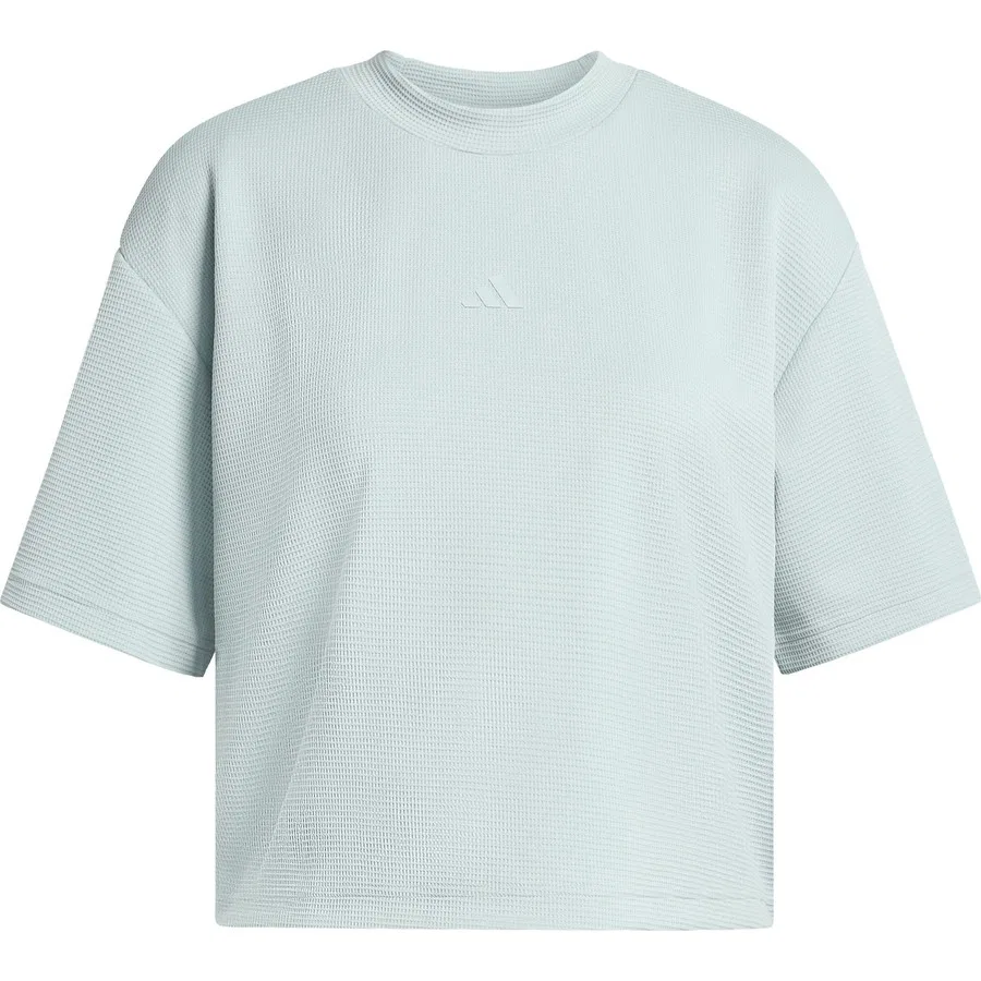 Женская футболка для йоги с текстурой вафли Performance Yoga Motion Waffle Tee adidas, Светло-зеленый — фото 3