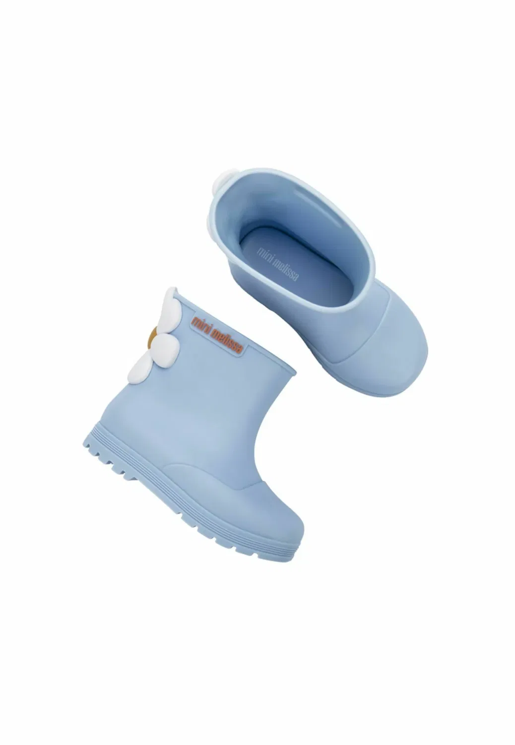 Резиновые сапоги Boots welly bloomy bb - резиновые сапоги Mini Melissa, Bw Blue White — фото 3
