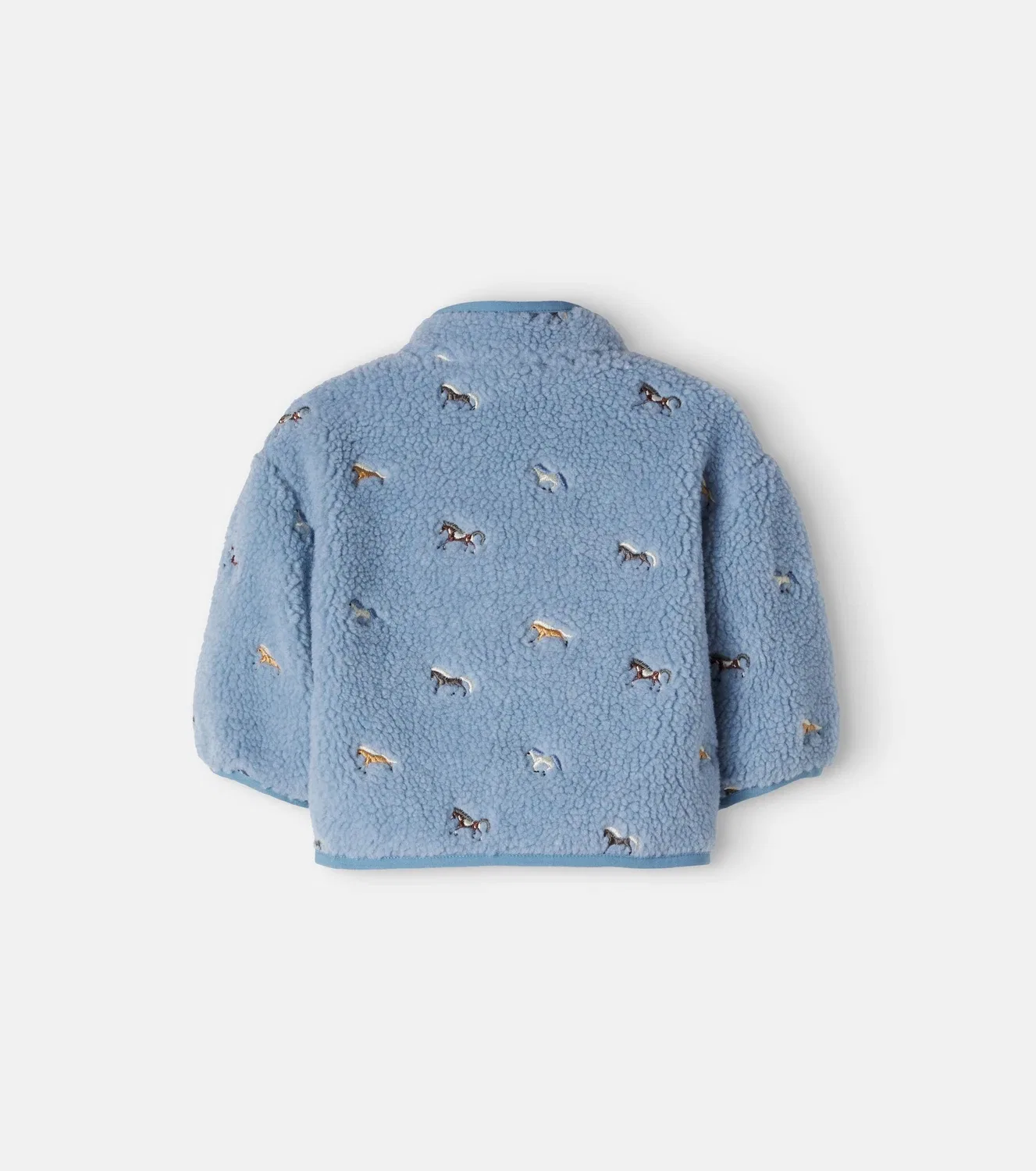 Детская флисовая куртка с вышивкой Stella Mccartney Kids, синий — фото 3