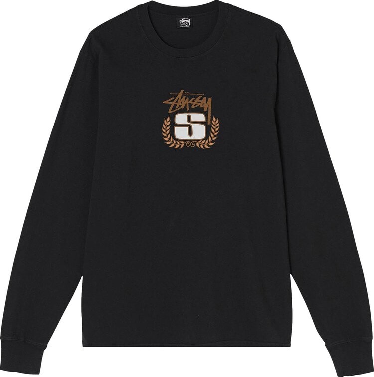 

Лонгслив Stussy S Wreath Pigment Dyed Long-Sleeve 'Black', черный