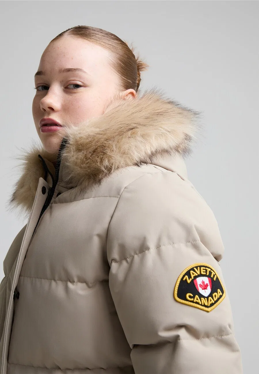 Зимняя куртка Zavetti Canada 'Fiorella' серого цвета — фото 4