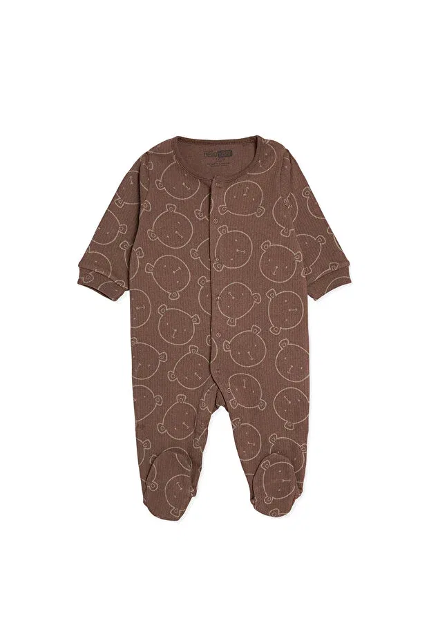 Детский комбинезон для мальчиков с принтом Ebebek Hello Baby, Brown