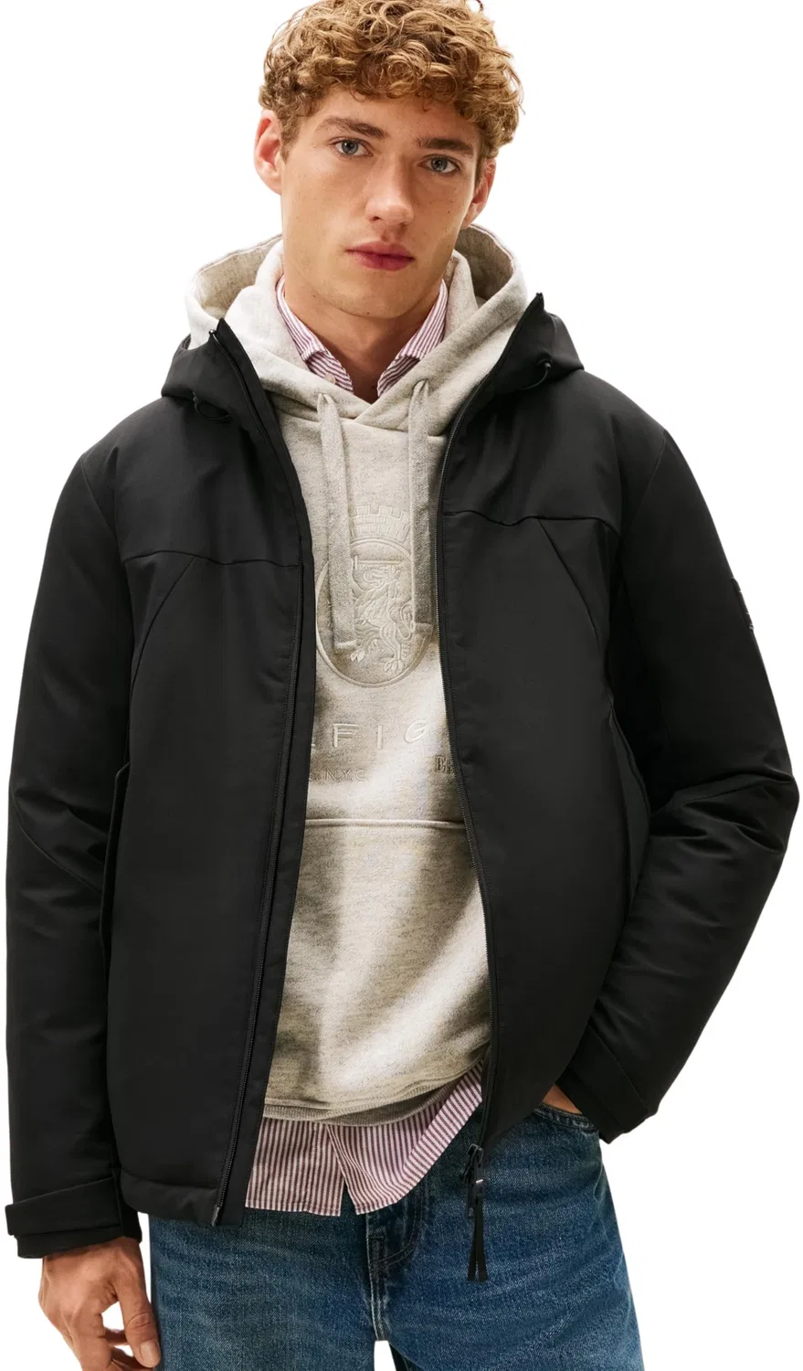 Мужская куртка с капюшоном и утеплителем Tommy Hilfiger, Black