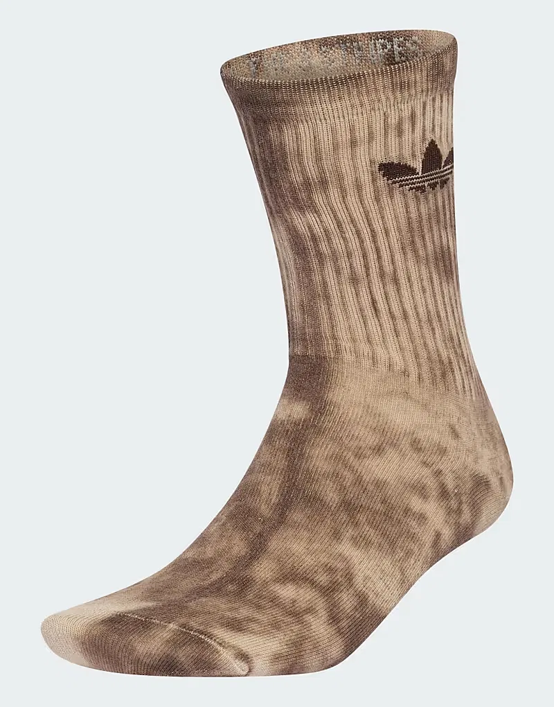 Носки высокие тай-дай 3 пары Adidas Originals, нежно-белый/Wonder Beige