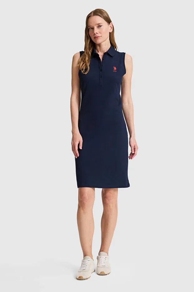 Женское платье-поло с принтом U.S. Polo Assn., Navy Blue