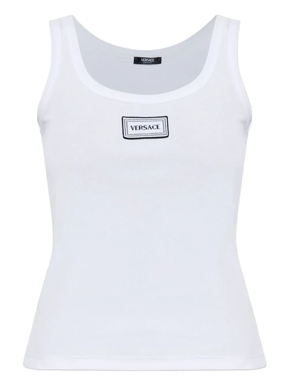 Женский топ без рукавов с вышивкой Versace, White