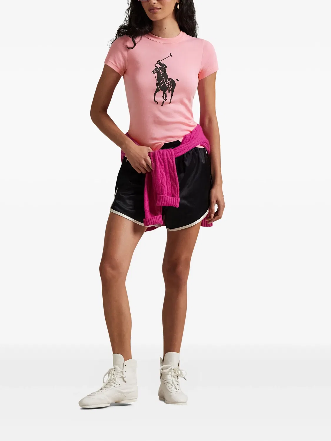 Футболка Pink Pony розовая Polo Ralph Lauren, розовый — фото 4