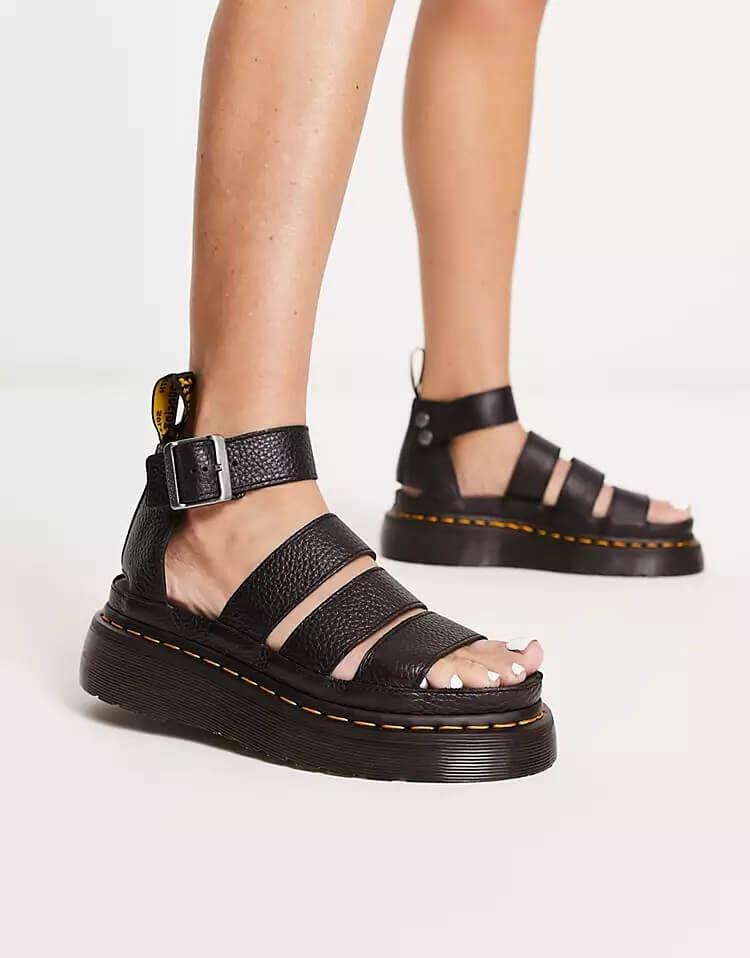 Массивные сандалии на квадратной подошве Dr Martens Clarissa II, черный