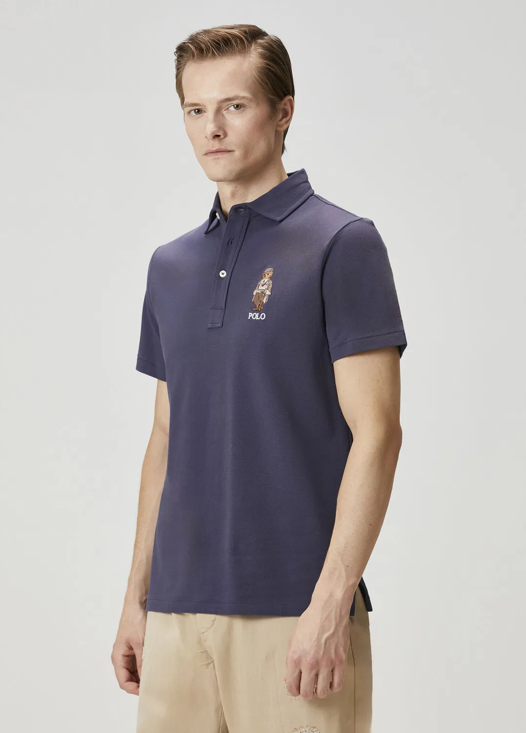 Polo Ralph Lauren поло с вышитым логотипом, синий — фото 3