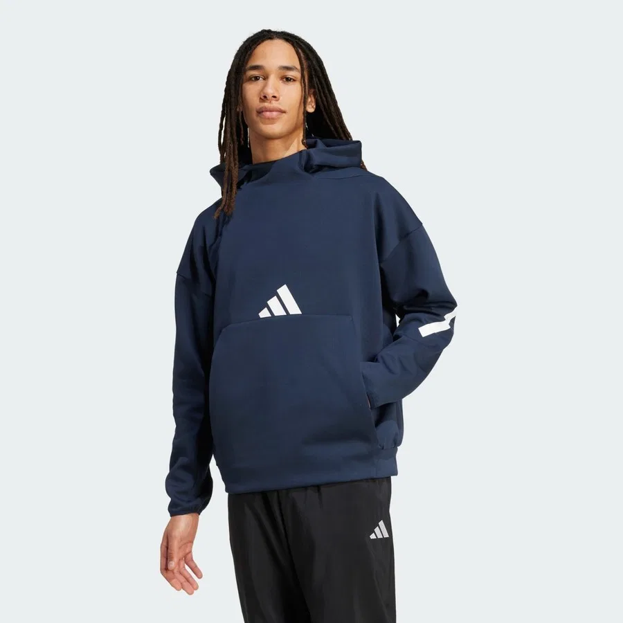 Мужской свитшот с капюшоном Loose Fit Z.N.E. HD adidas, Синий