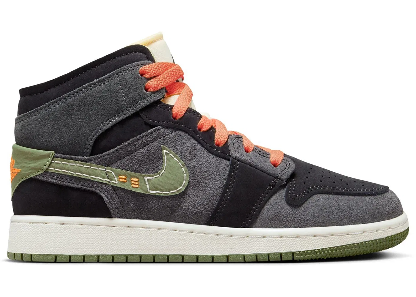 Детские кроссовки Lifestyle Jordan 1 Mid SE Jordan, Anthracite/Sky J Light Olive/Black