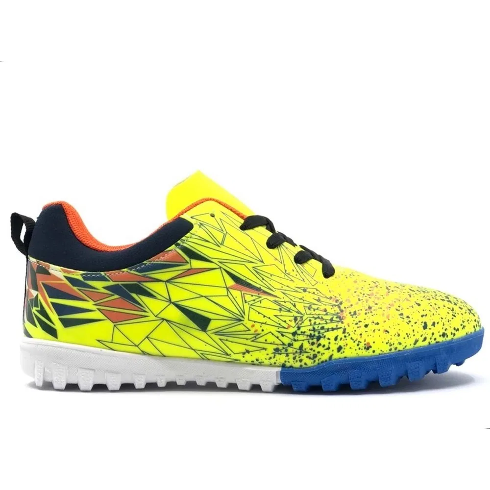 Детские футбольные бутсы для мальчиков на шнуровке, Black Yellow Cool