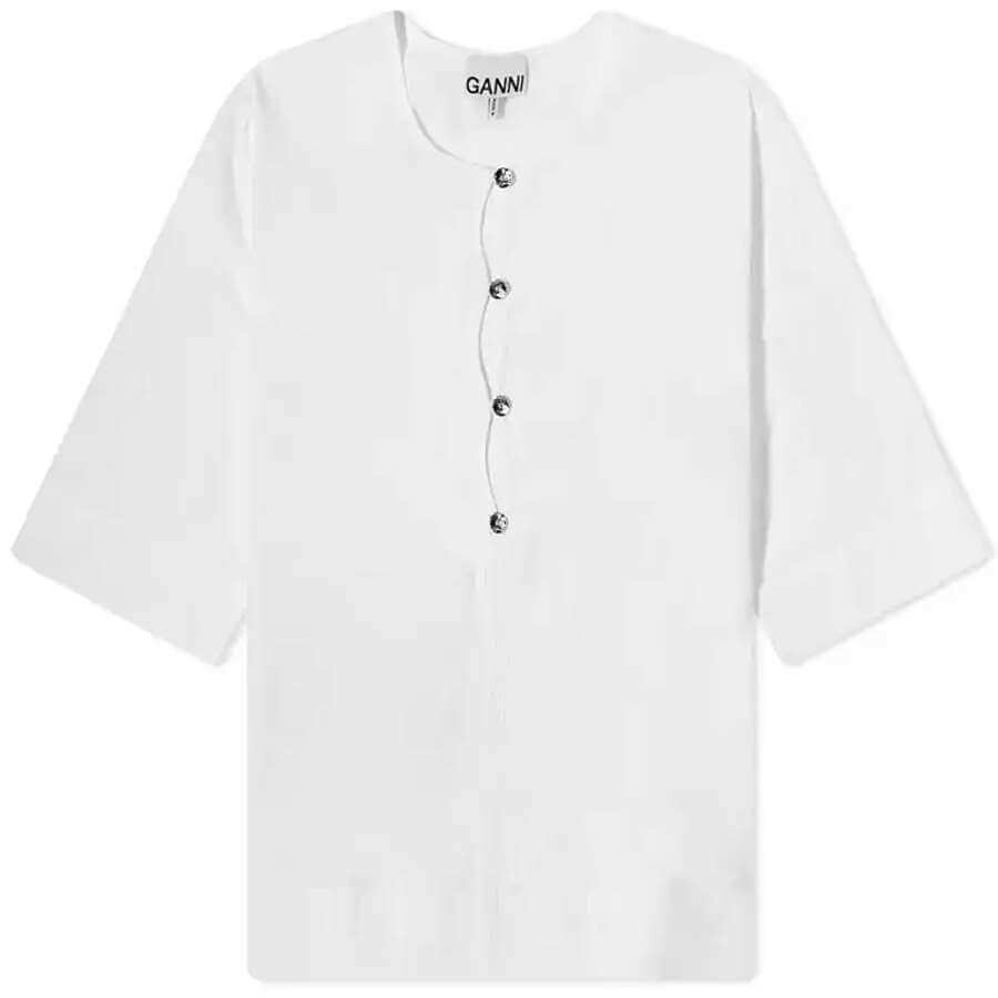 

Блуза GANNI Cotton, белый