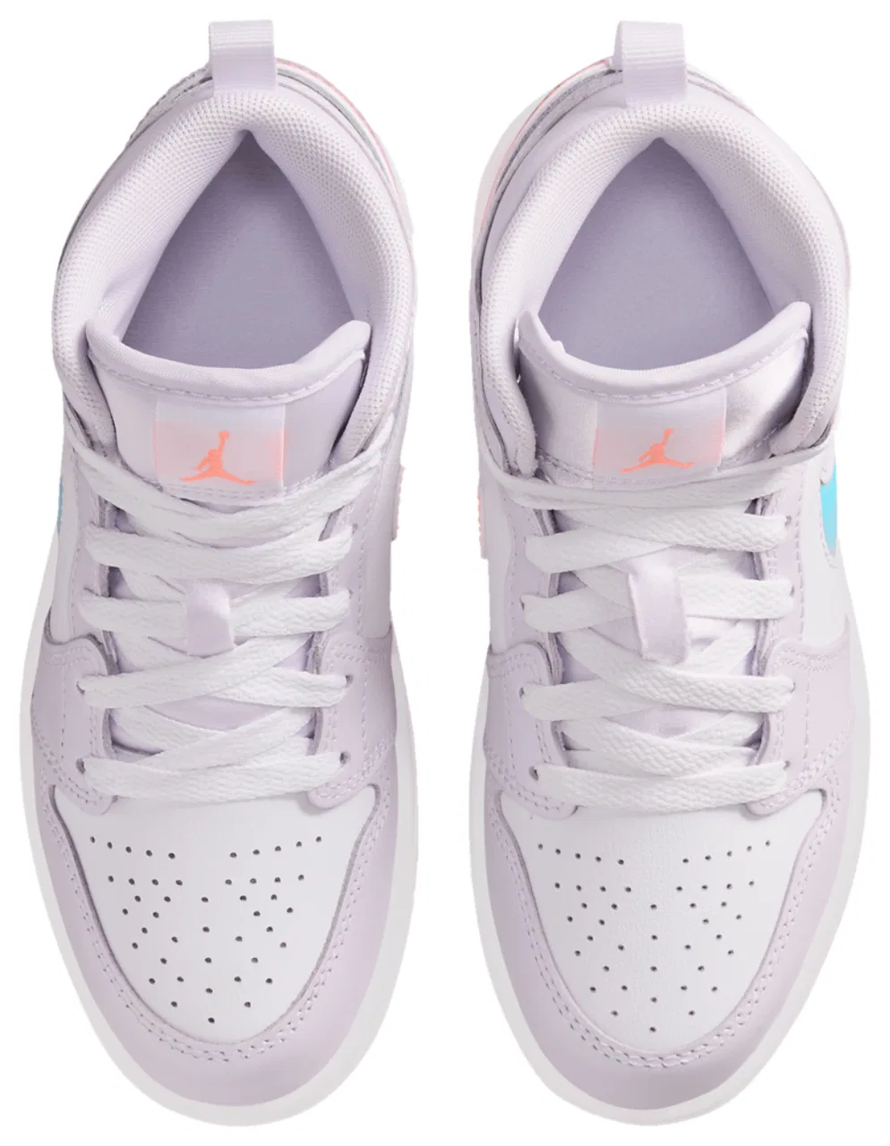 Кроссовки для девочек Jordan 1 Mid SE Fem, цвет Barely Grape/Atomic Pink — фото 4
