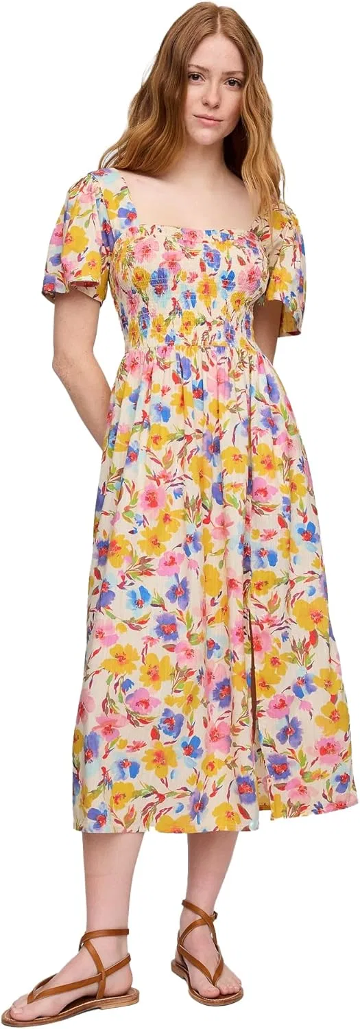 Женское платье миди на резинке GAP, Sp Multi Floral