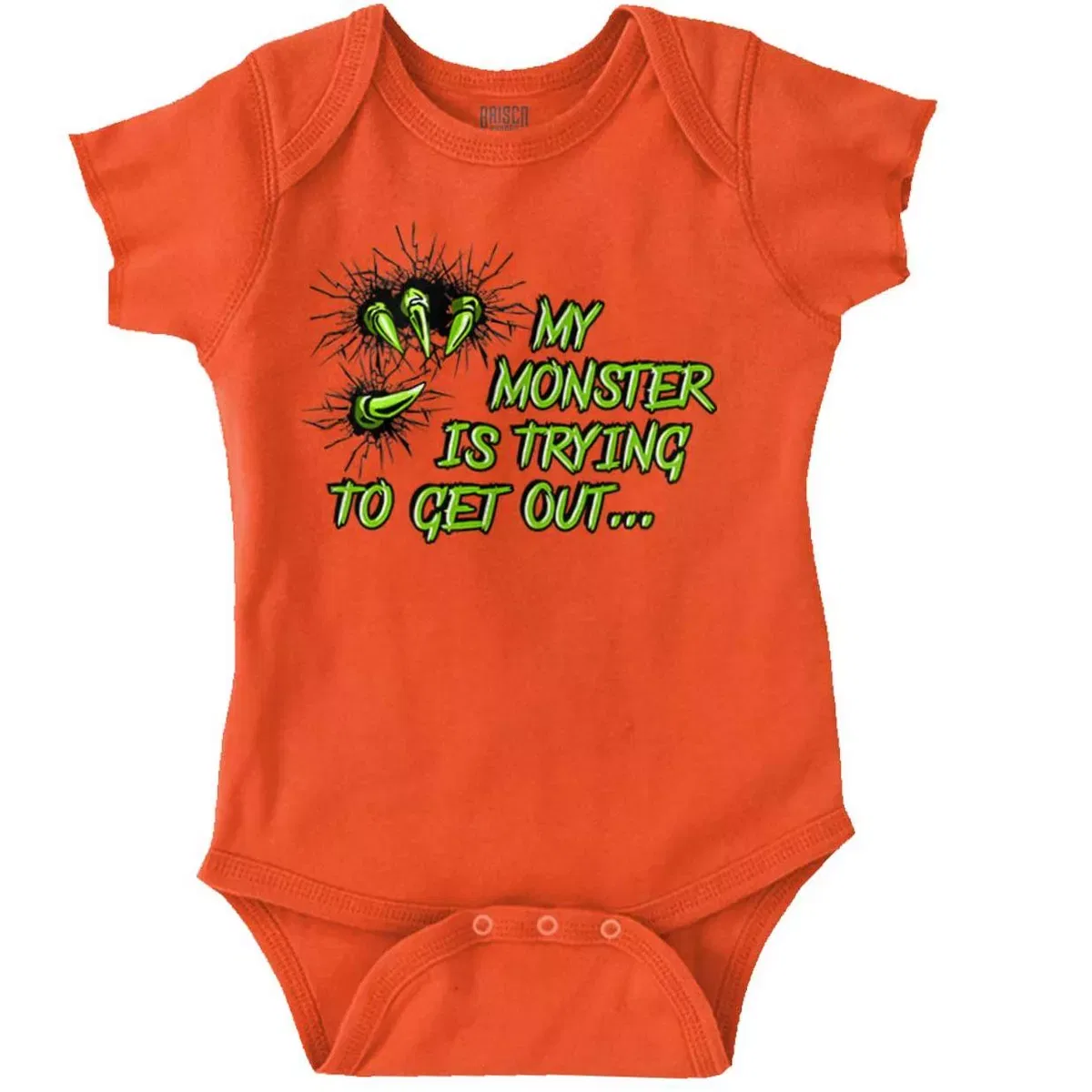 Детское боди с коротким рукавом My Monster Is Trying To Get Out Brisco Brands, Orange