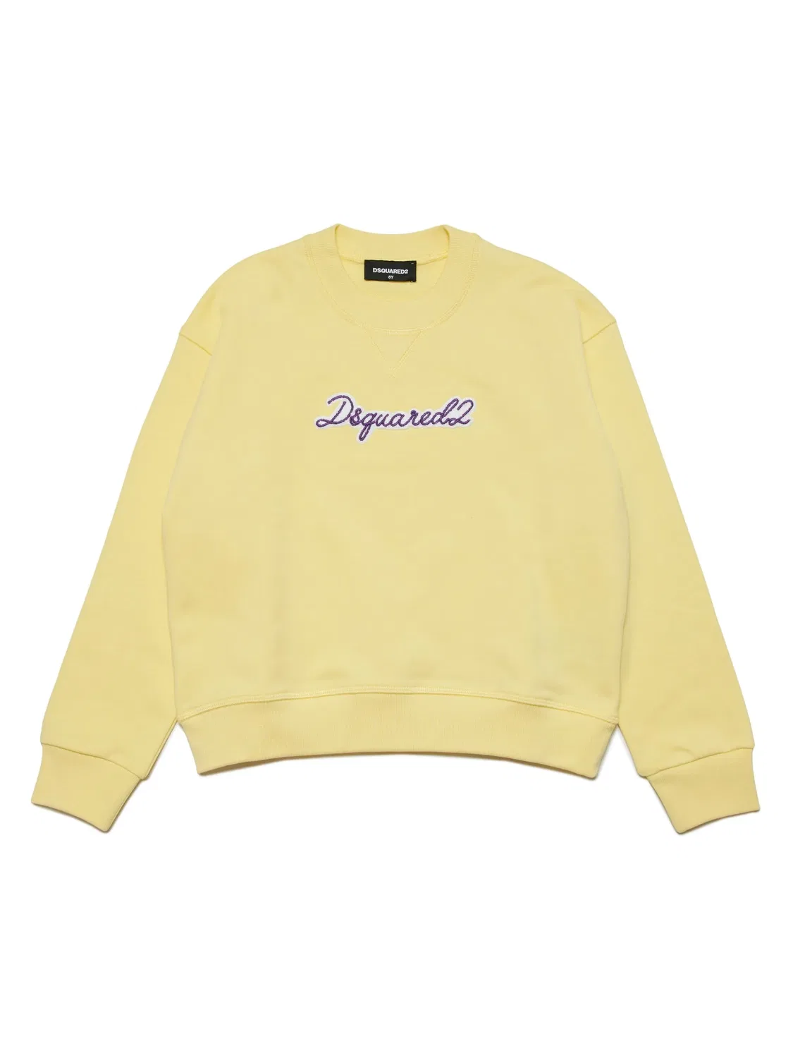 DSQUARED2 Пастельно-желтое хлопковое худи с логотипом