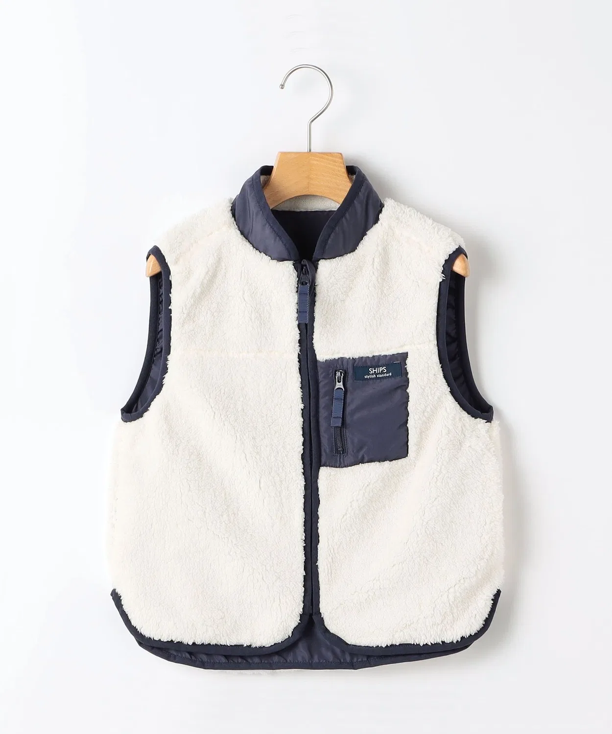 Детский безрукавный реверсивный жилет 80-90 см SHIPS, Off White