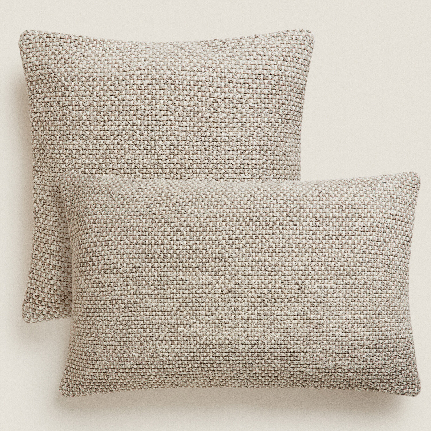 

Чехол для подушки Zara Home Woven, бежевато-серый