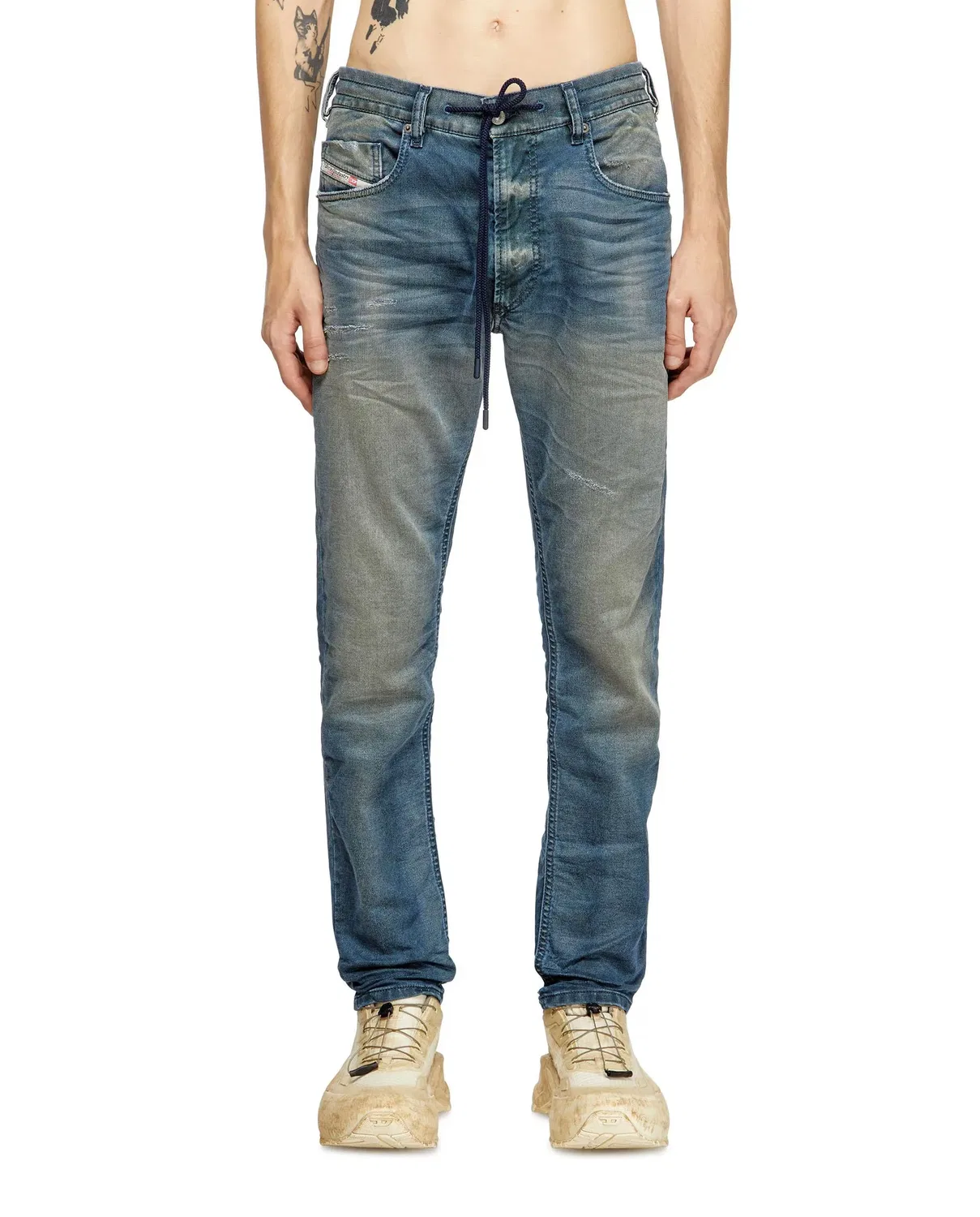 Мужские джинсы regular с шнурком Vaquero Diesel, Azul Denim