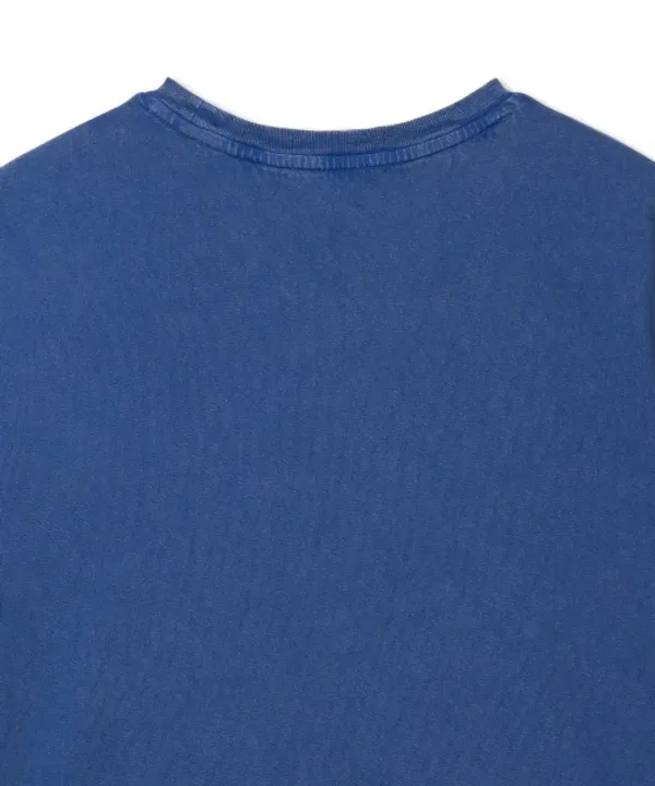 Футболка с коротким рукавом классического кроя из хлопка и льна, Polo Ralph Lauren, синий — фото 4